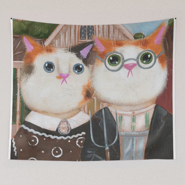Item preview, Ameowican Gothic 3 designed and sold by KilkennyCat Art.