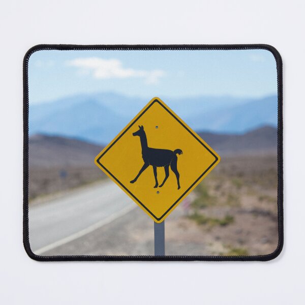 Item preview, Llama road sign in Argentina, Andes, South America designed and sold by Piccaya.