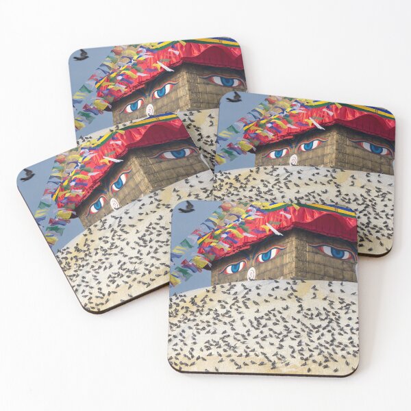 Item preview, Boudhanath Stupa and birds designed and sold by Piccaya.