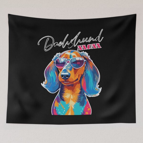 Item preview, Long Haired Dachshund Dog Mom Vintage Cool designed and sold by Hic21.