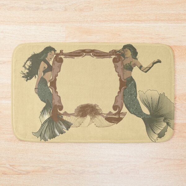 Item preview, Vintage Hand-Drawn mermaids pairs with sign designed and sold by Eejee-SK.