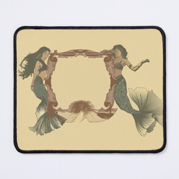 Item preview, Vintage Hand-Drawn mermaids pairs with sign designed and sold by Eejee-SK.