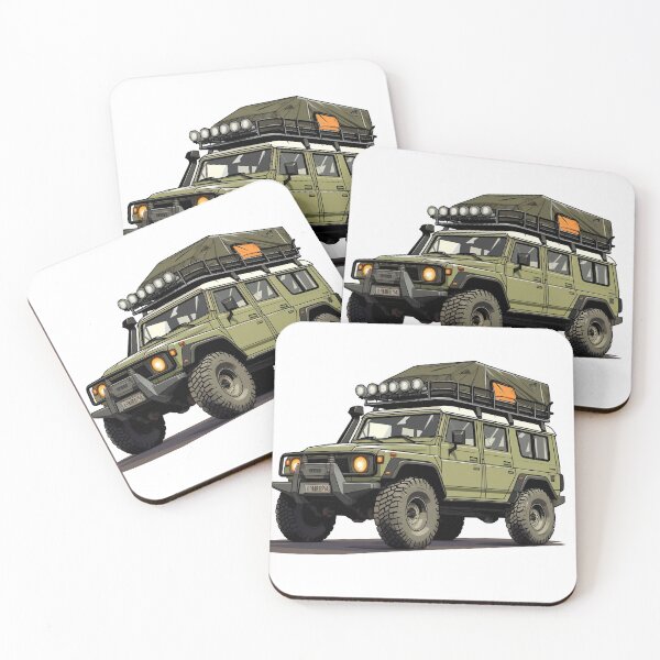 Item preview, Olive Green Camping Rig 4x4 Vehicle - Digital Art - Outdoor Sticker Series 1 | WanderUpNorthCo. designed and sold by WanderUpNorth.