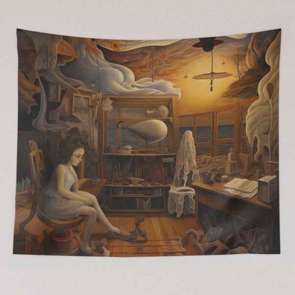 Item preview, Her Imagination is Unbound in Her Studio designed and sold by YoPedro.