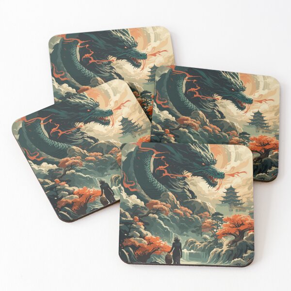 Item preview, Vintage Chinese Dragon Fantasy Art - Dragon Illustration designed and sold by AITeeGenius.