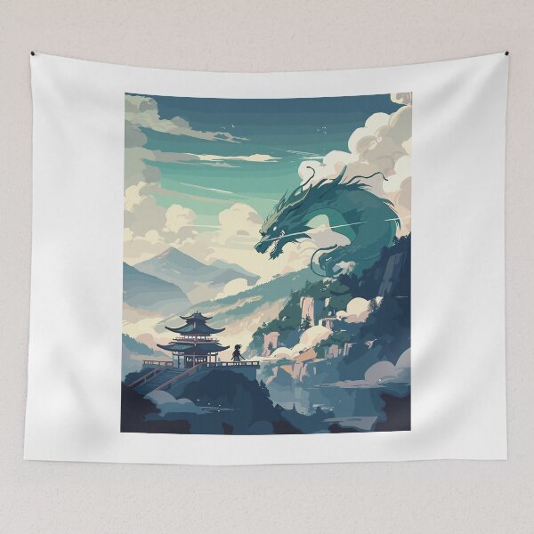 Item preview, Anime Chinese Dragon Fantasy Art - Dragon Illustration designed and sold by AITeeGenius.