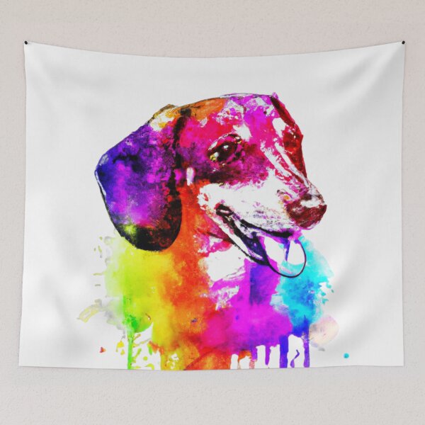 Item preview, Dachshund Dog Smiles Watercolor Colorful designed and sold by Hic21.
