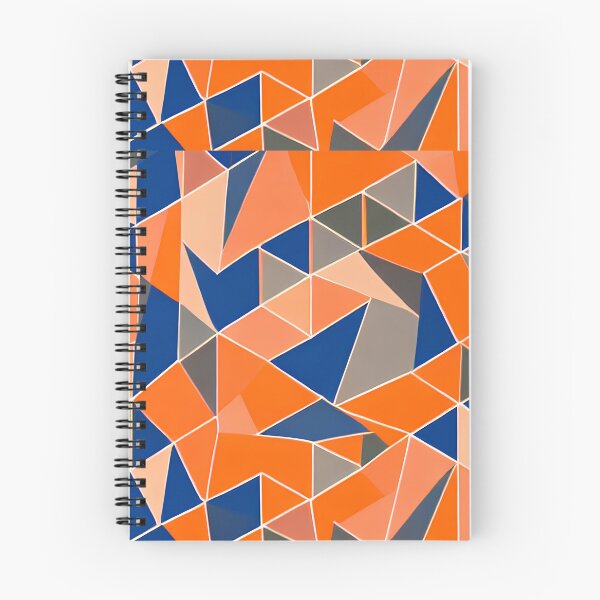 Item preview, Geometric shapes in different colors on orange background designed and sold by PersoPrints.