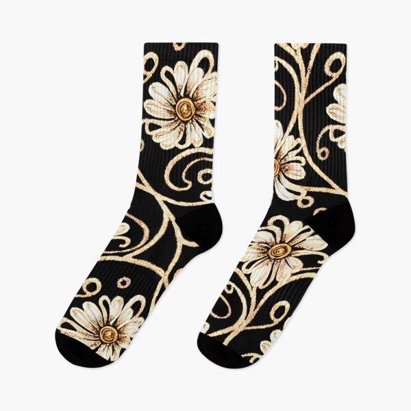 Item preview, Gold Flowers and Swirls designed and sold by Poetic Patterns Studio.