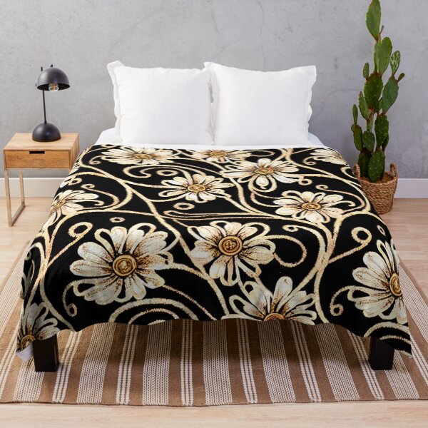 Item preview, Gold Flowers and Swirls designed and sold by Poetic Patterns Studio.
