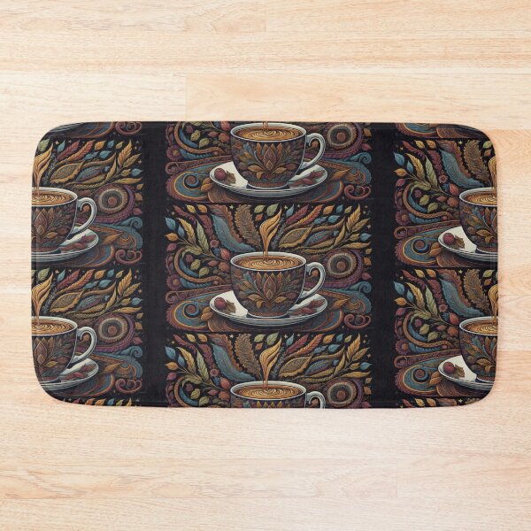 Item preview, Psychedelic Flowers Feathers Colorado Coffee Shop College CSU 2 designed and sold by CoffeeIsATrip.