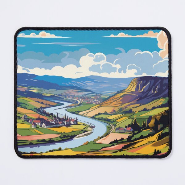Item preview, A Pop Art Travel Print of The Rhine Valley (Rheinland) - Germany designed and sold by StudioRedKoala.