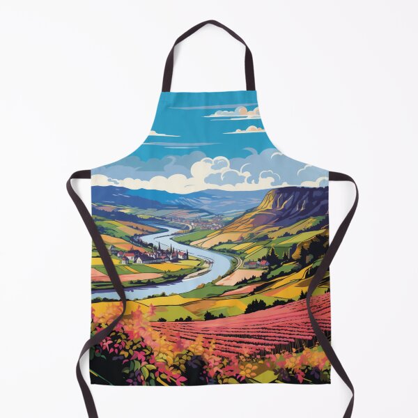 Item preview, A Pop Art Travel Print of The Rhine Valley (Rheinland) - Germany designed and sold by StudioRedKoala.