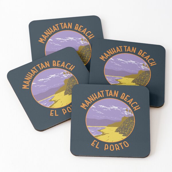Item preview, Manhattan Beach California Retro Distressed Circle designed and sold by KrisSidDesigns.