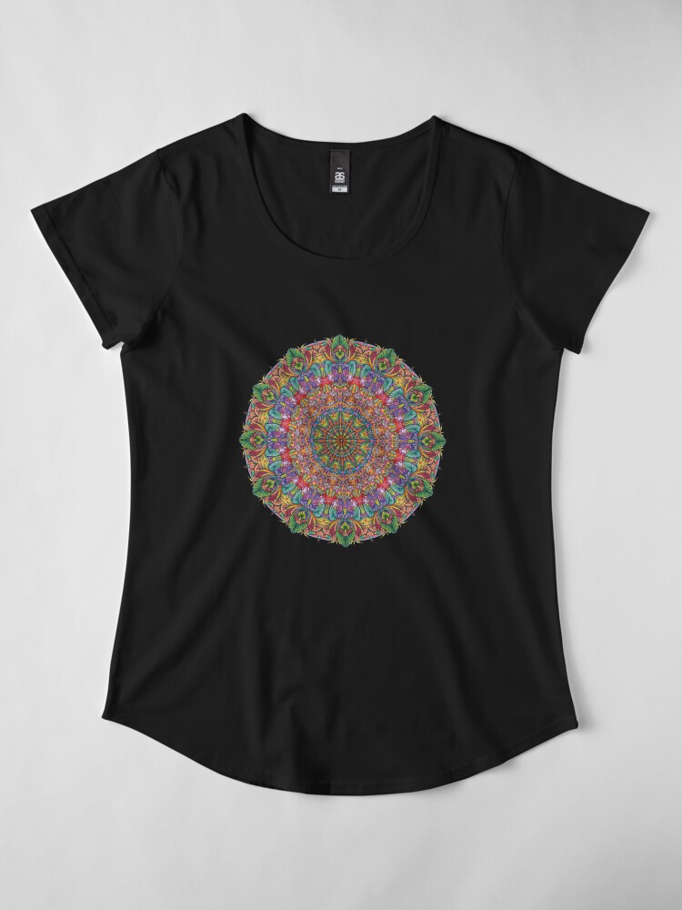 Alternate view of Tropical Mandala Premium Scoop T-Shirt