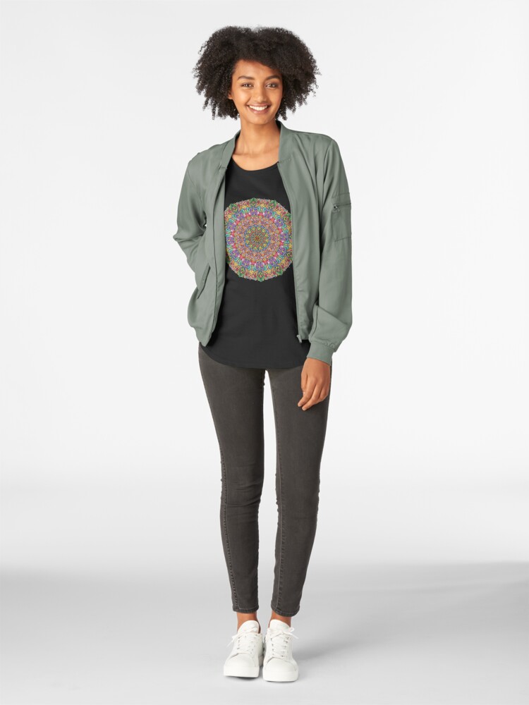 Alternate view of Tropical Mandala Premium Scoop T-Shirt