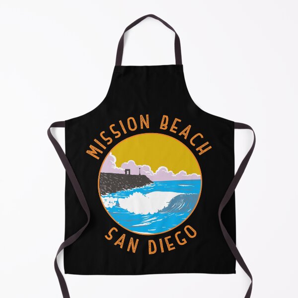Item preview, Mission Beach California Retro Distressed Circle designed and sold by KrisSidDesigns.