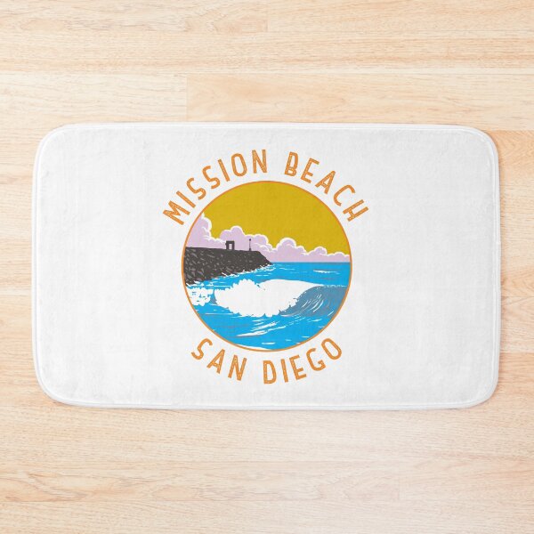 Item preview, Mission Beach California Retro Distressed Circle designed and sold by KrisSidDesigns.