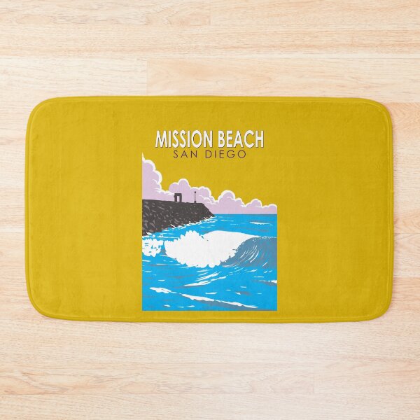 Item preview, Mission Beach California Travel Art Vintage designed and sold by KrisSidDesigns.
