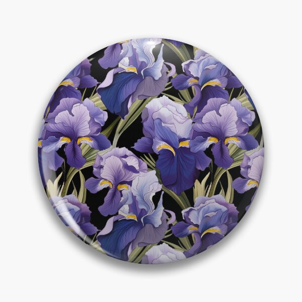 Item preview, Beautiful Colourful Irises Plants Flowers Pattern designed and sold by LudwikeArts.