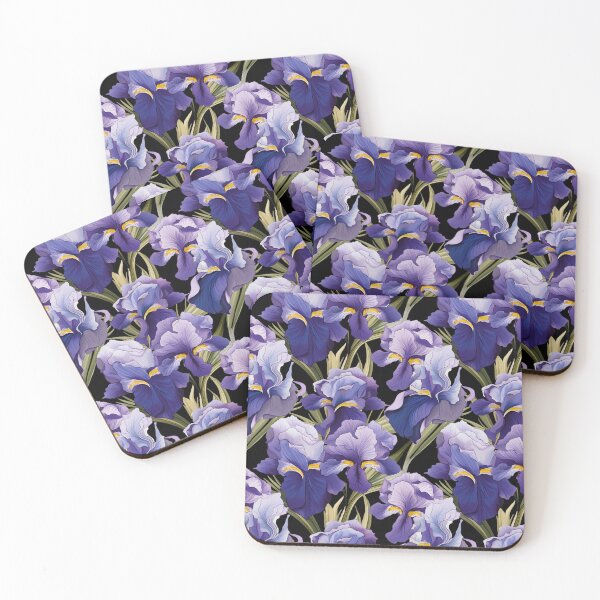 Item preview, Beautiful Colourful Irises Plants Flowers Pattern designed and sold by LudwikeArts.