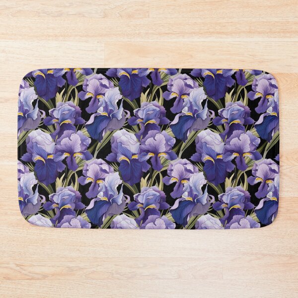 Item preview, Beautiful Colourful Irises Plants Flowers Pattern designed and sold by LudwikeArts.