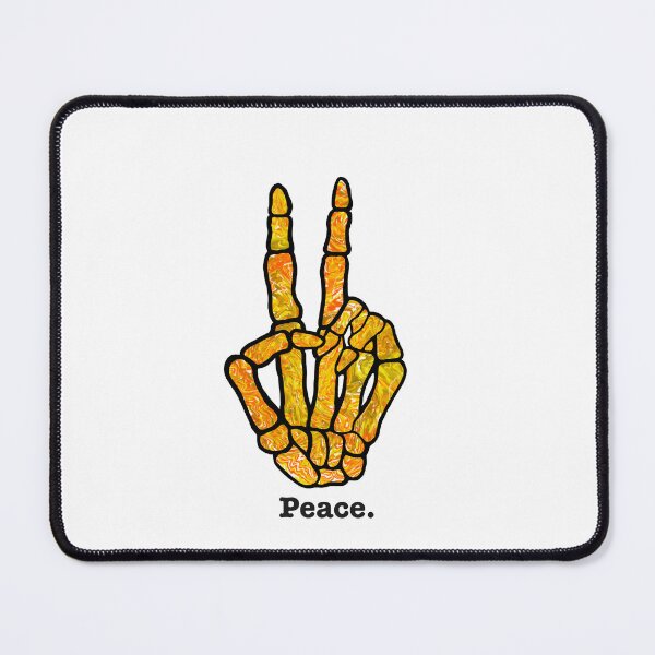 Item preview, Spooky Groovy Skeleton Peace Sign designed and sold by whimsythepooh.