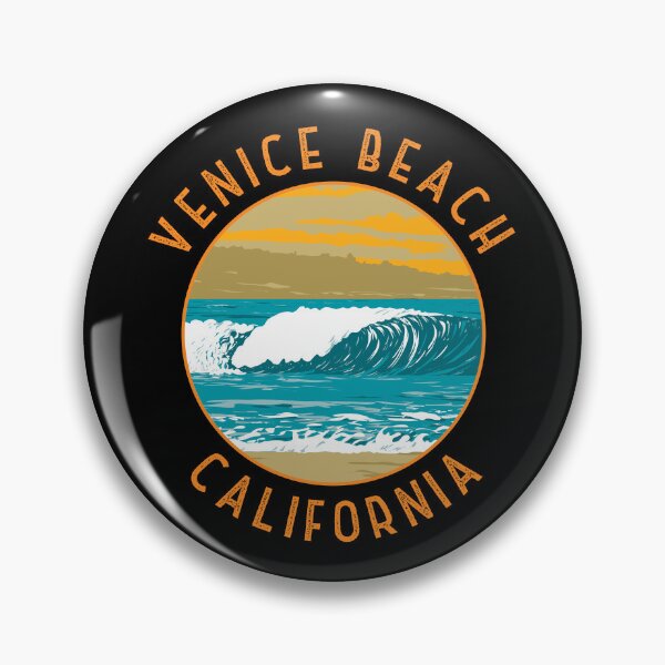 Item preview, Venice Beach California Retro Distressed Circle designed and sold by KrisSidDesigns.
