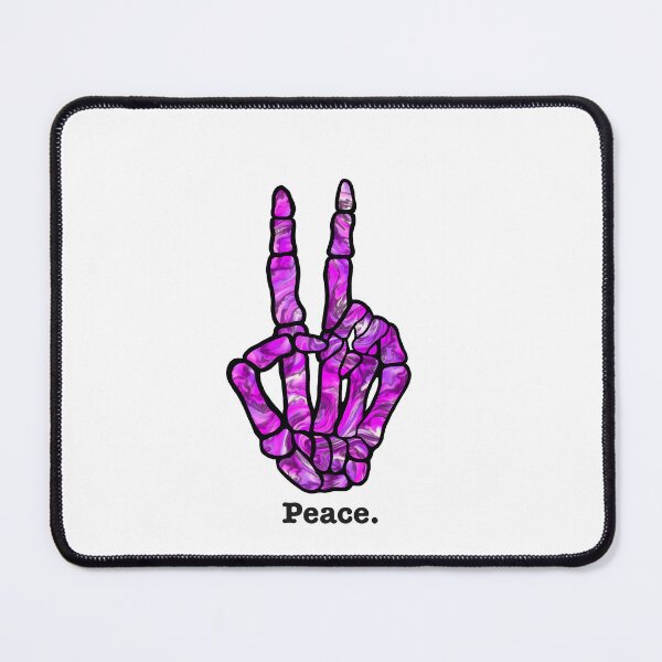 Item preview, Pink Spooky Groovy Skeleton Peace Sign designed and sold by whimsythepooh.