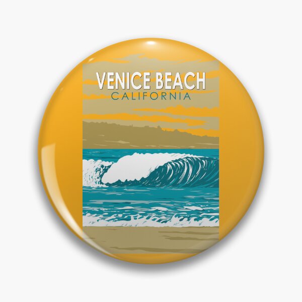 Item preview, Venice Beach California Travel Art Vintage designed and sold by KrisSidDesigns.