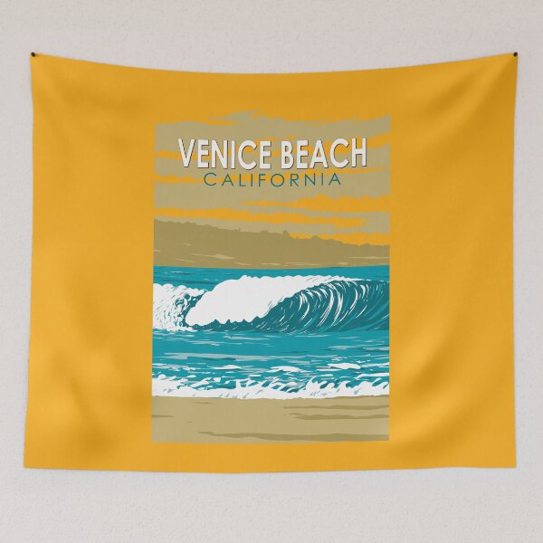 Item preview, Venice Beach California Travel Art Vintage designed and sold by KrisSidDesigns.