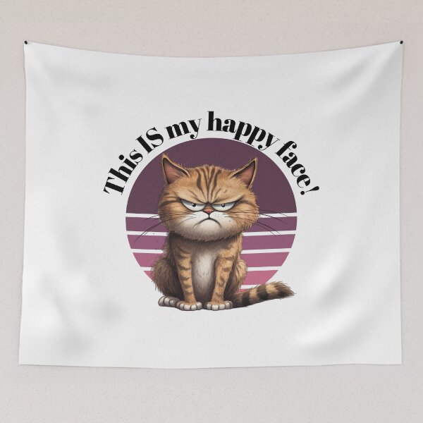 Item preview, This IS My Happy Face! Grumpy Cat designed and sold by TuckerLogan.