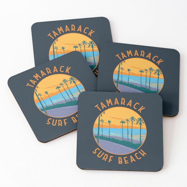 Item preview, Tamarack Surf Beach California Retro Distressed Circle designed and sold by KrisSidDesigns.