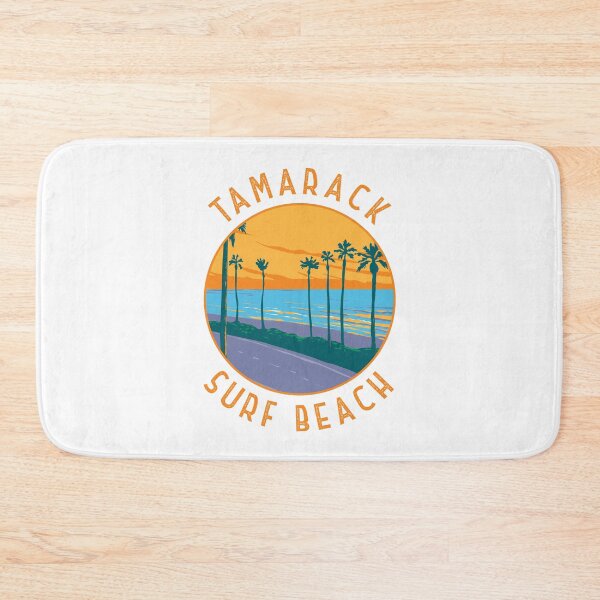 Item preview, Tamarack Surf Beach California Retro Distressed Circle designed and sold by KrisSidDesigns.