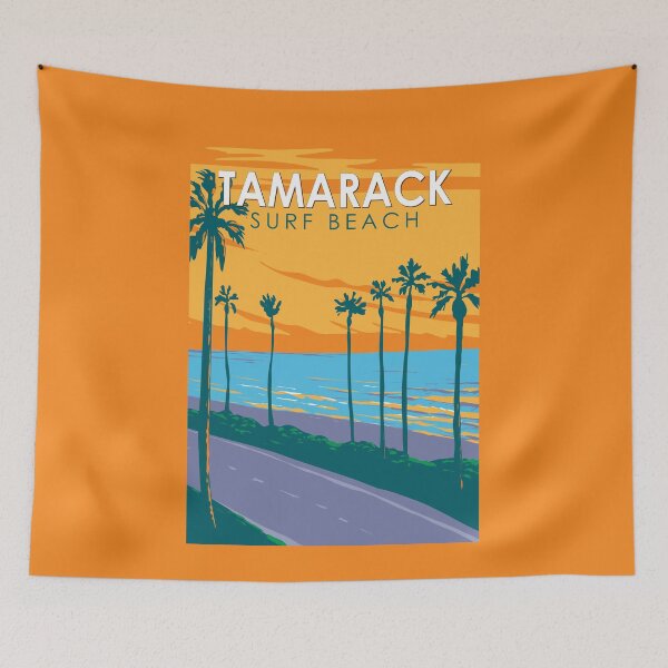 Item preview, Tamarack Surf Beach California Travel Art Vintage designed and sold by KrisSidDesigns.