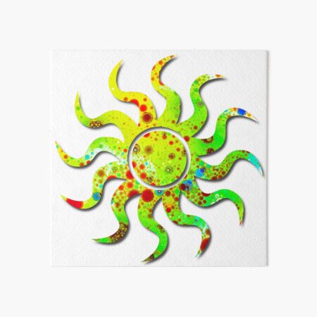 Colouropia Green Sun Art Board Print
