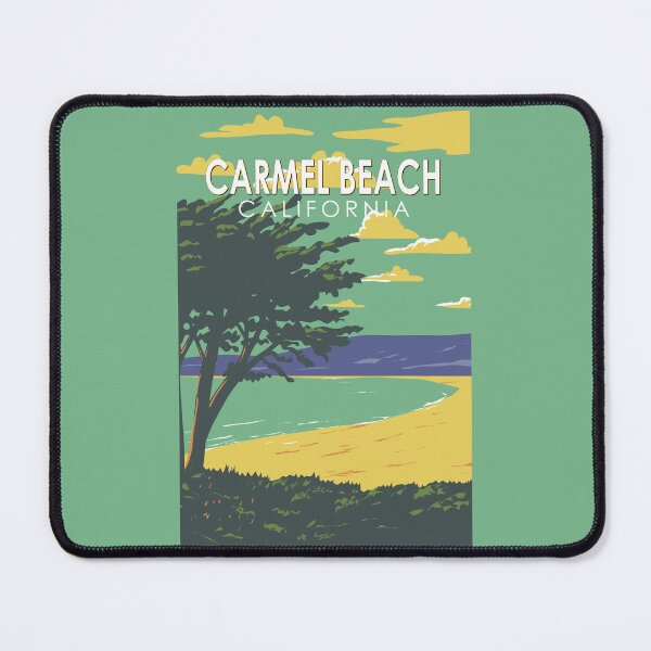 Item preview, Carmel Beach California Travel Art Vintage designed and sold by KrisSidDesigns.