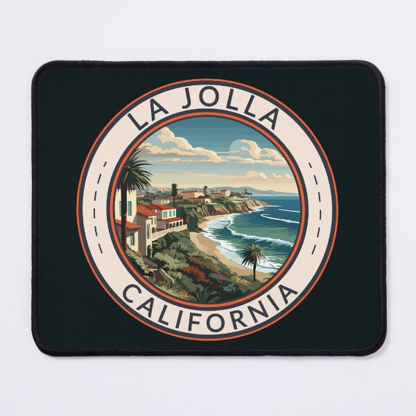 Item preview, La Jolla California Travel Art Badge designed and sold by KrisSidDesigns.
