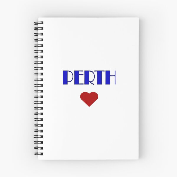 Item preview, Blue Perth Broadway Style Text, with Red Love Heart designed and sold by AASparksDesigns.