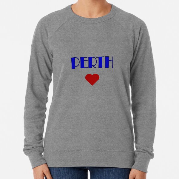 Item preview, Blue Perth Broadway Style Text, with Red Love Heart designed and sold by AASparksDesigns.