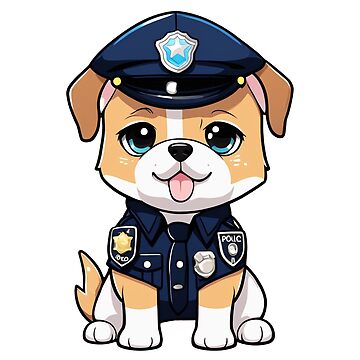 Artwork thumbnail, Police Pup: Canine in Uniform by Fluffy Butt