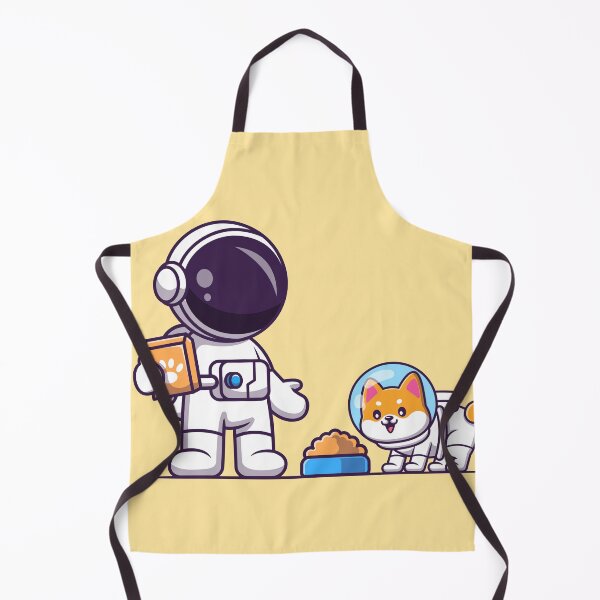 Item preview, Cosmic Caring: Cute Astronaut Giving Food to Pet Dog Cartoon Vector Icon Illustration designed and sold by hjian8219.