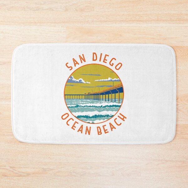 Item preview, Ocean Beach San Diego Retro Distressed Circle designed and sold by KrisSidDesigns.