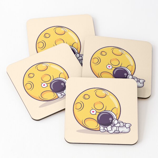 Item preview, Lunar Lullaby: Cute Astronaut Lying Down with Moon Cartoon Vector Icon Illustration designed and sold by hjian8219.