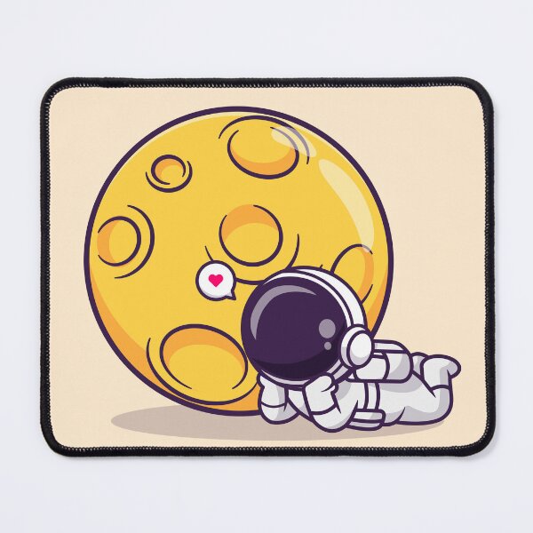 Item preview, Lunar Lullaby: Cute Astronaut Lying Down with Moon Cartoon Vector Icon Illustration designed and sold by hjian8219.