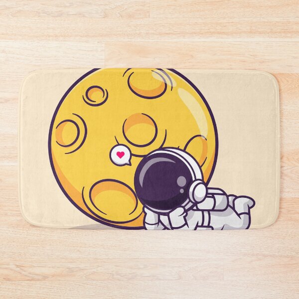 Item preview, Lunar Lullaby: Cute Astronaut Lying Down with Moon Cartoon Vector Icon Illustration designed and sold by hjian8219.
