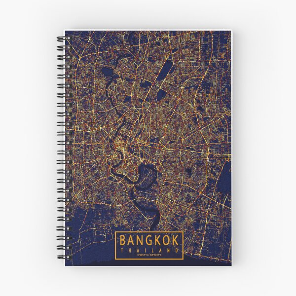 Item preview, Bangkok, Thailand Map City At Night designed and sold by deMAP.