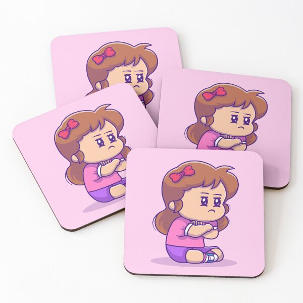 Item preview, Expressive Emotions: Cute Angry Girl Cartoon Vector Icon Illustration designed and sold by hjian8219.
