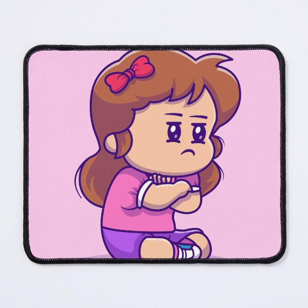 Item preview, Expressive Emotions: Cute Angry Girl Cartoon Vector Icon Illustration designed and sold by hjian8219.