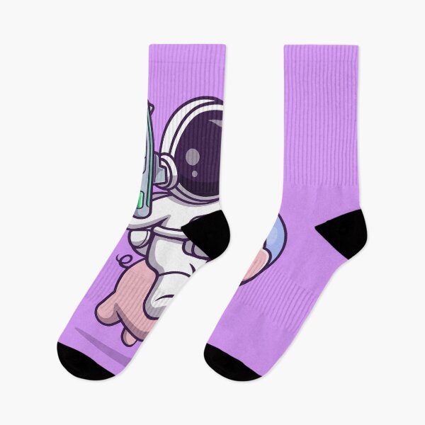 Item preview, "Interstellar Adventure: Cute Astronaut Riding Pig with Space Gun Cartoon Vector Icon Illustration designed and sold by hjian8219.